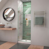 DreamLine Unidoor-LS 28 in. W x 72 in. H Frameless Hinged Shower Door in Brushed Nickel