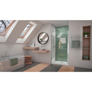 DreamLine Unidoor-LS 41-42 in. W x 72 in. H Frameless Hinged Shower Door in Chrome
