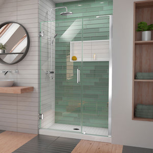 DreamLine Unidoor-LS 45-46 in. W x 72 in. H Frameless Hinged Shower Door in Chrome