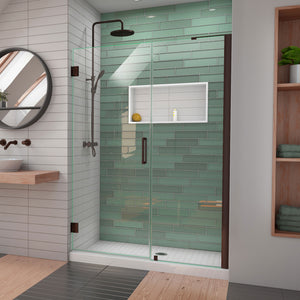 DreamLine Unidoor-LS 47-48 in. W x 72 in. H Frameless Hinged Shower Door in Oil Rubbed Bronze