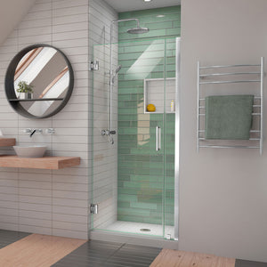 DreamLine Unidoor-LS 30-31 in. W x 72 in. H Frameless Hinged Shower Door in Chrome