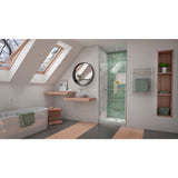 DreamLine Unidoor-LS 32-33 in. W x 72 in. H Frameless Hinged Shower Door in Brushed Nickel