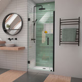 DreamLine Unidoor-LS 34-35 in. W x 72 in. H Frameless Hinged Shower Door in Satin Black