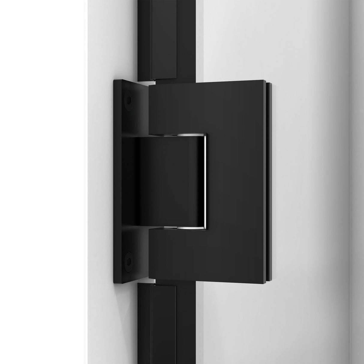 DreamLine Unidoor Madrid 58-58 1/2 in. W x 72 in. H Frameless Hinged Shower Door in Satin Black
