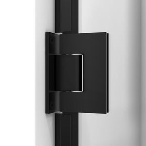 DreamLine Unidoor Madrid 58-58 1/2 in. W x 72 in. H Frameless Hinged Shower Door in Satin Black