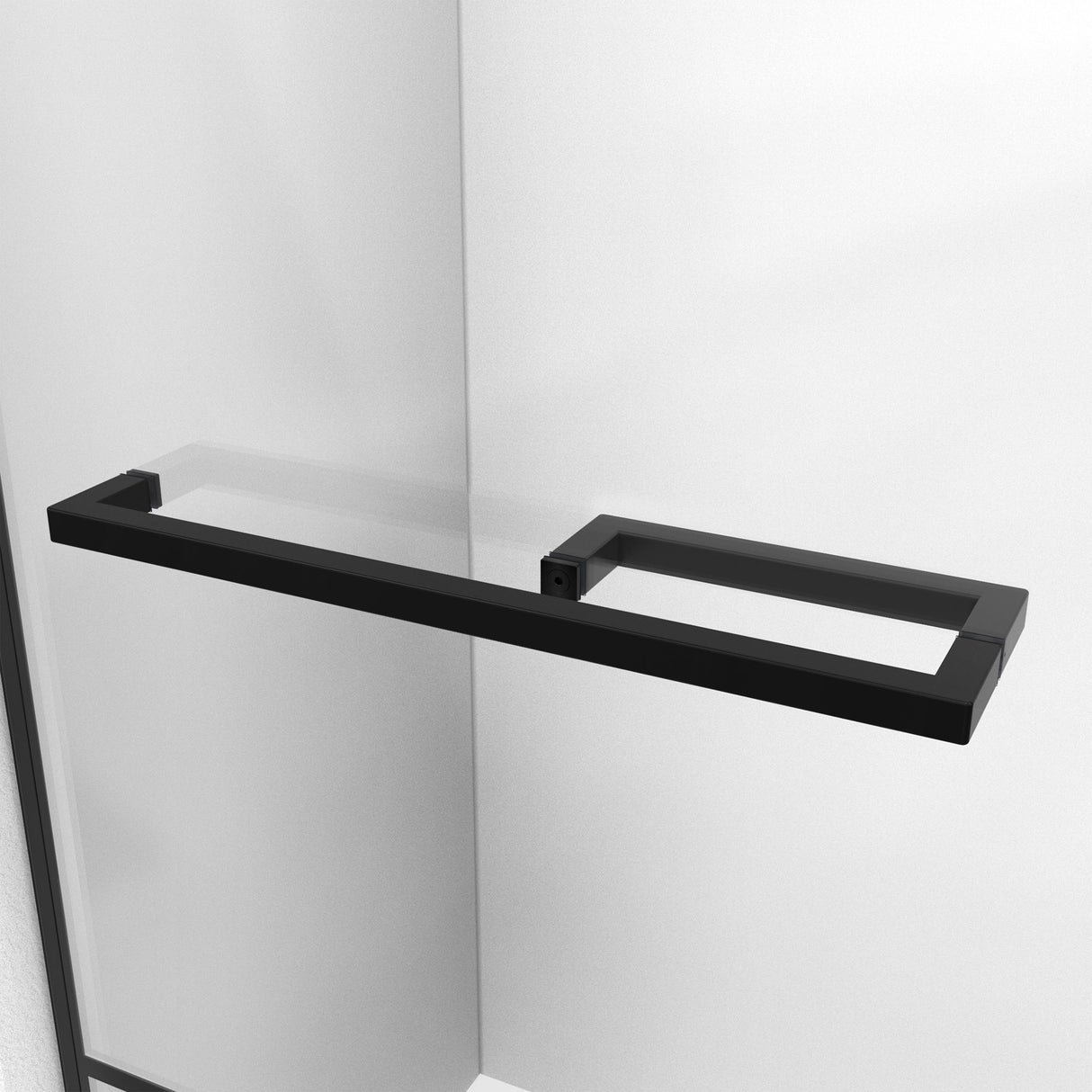 DreamLine Unidoor Madrid 58-58 1/2 in. W x 72 in. H Frameless Hinged Shower Door in Satin Black