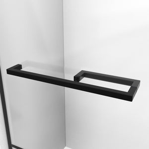 DreamLine Unidoor Madrid 58-58 1/2 in. W x 72 in. H Frameless Hinged Shower Door in Satin Black