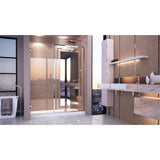 DreamLine Unidoor Mira 58-58 1/4 in. W x 72 in. H Frameless Hinged Shower Door in Chrome