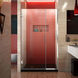 DreamLine Unidoor Plus 43-43 1/2 in. W x 72 in. H Frameless Hinged Shower Door in Chrome