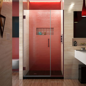 DreamLine Unidoor Plus 37 1/2 - 38 in. W x 72 in. H Frameless Hinged Shower Door in Oil Rubbed Bronze