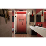 DreamLine Unidoor Plus 43 1/2 - 44 in. W x 72 in. H Frameless Hinged Shower Door in Satin Black