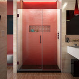 DreamLine Unidoor Plus 50 1/2 - 51 in. W x 72 in. H Frameless Hinged Shower Door in Oil Rubbed Bronze