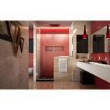 DreamLine Unidoor Plus 66-66 1/2 in. W x 72 in. H Frameless Hinged Shower Door with 34 in. Half Panel in Chrome
