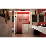 DreamLine Unidoor Plus 63-63 1/2 in. W x 72 in. H Frameless Hinged Shower Door with 34 in. Half Panel in Oil Rubbed Bronze