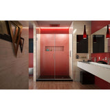 DreamLine Unidoor Plus 60 1/2 - 61 in. W x 72 in. H Frameless Hinged Shower Door in Brushed Nickel
