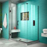 DreamLine Unidoor Plus 45 in. W x 30 3/8 in. D x 72 in. H Frameless Hinged Shower Enclosure in Oil Rubbed Bronze