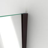 DreamLine Unidoor Plus 40 1/2 in. W x 34 3/8 in. D x 72 in. H Frameless Hinged Shower Enclosure in Oil Rubbed Bronze