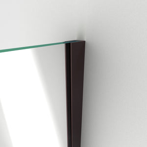 DreamLine Unidoor Plus 56-56 1/2 in. W x 72 in. H Frameless Hinged Shower Door in Oil Rubbed Bronze