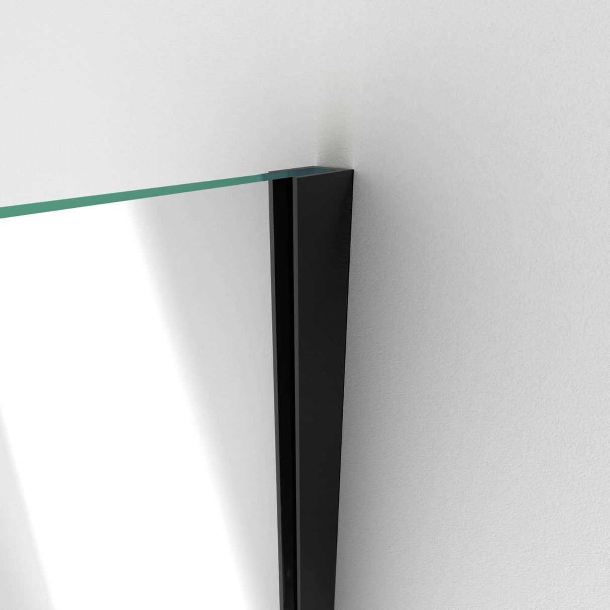 DreamLine Unidoor Plus 40 1/2 - 41 in. W x 72 in. H Frameless Hinged Shower Door in Satin Black