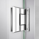 DreamLine Unidoor-LS 56-57 in. W x 72 in. H Frameless Hinged Shower Door with L-Bar in Chrome