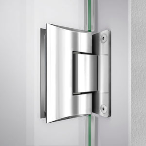 DreamLine Unidoor-LS 60-61 in. W x 72 in. H Frameless Hinged Shower Door with L-Bar in Chrome