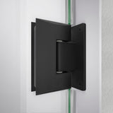 DreamLine Unidoor-LS 37-38 in. W x 72 in. H Frameless Hinged Shower Door in Satin Black