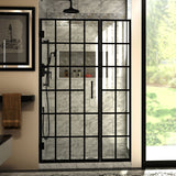 DreamLine Unidoor Toulon 46-46 1/2 in. W x 72 in. H Frameless Hinged Shower Door in Satin Black