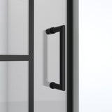 DreamLine Unidoor Toulon 24 in. W x 72 in. H Frameless Hinged Shower Door in Satin Black