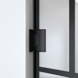 DreamLine Unidoor Toulon 24 in. W x 72 in. H Frameless Hinged Shower Door in Satin Black