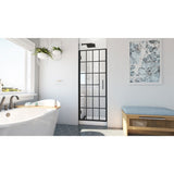 DreamLine Unidoor Toulon 30 in. W x 72 in. H Frameless Hinged Shower Door in Satin Black