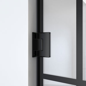 DreamLine Unidoor Toulon 58 in. W x 58 in. H Frameless Hinged Tub Door in Satin Black