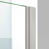 DreamLine Elegance-LS 38 - 40 in. W x 72 in. H Frameless Pivot Shower Door in Brushed Nickel