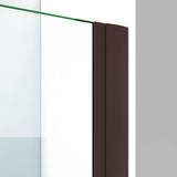 DreamLine Elegance-LS 34 - 36 in. W x 72 in. H Frameless Pivot Shower Door in Oil Rubbed Bronze