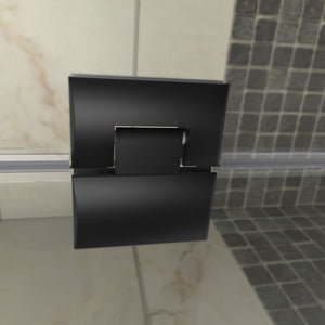 DreamLine Unidoor-X 47-47 1/2 in. W x 72 in. H Frameless Hinged Shower Door in Satin Black