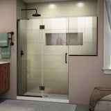DreamLine Unidoor-X 71-71 1/2 in. W x 72 in. H Frameless Hinged Shower Door in Oil Rubbed Bronze