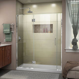 DreamLine Unidoor-X 56 1/2-57 in. W x 72 in. H Frameless Hinged Shower Door in Chrome