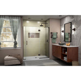 DreamLine Unidoor-X 60 1/2-61 in. W x 72 in. H Frameless Hinged Shower Door in Oil Rubbed Bronze