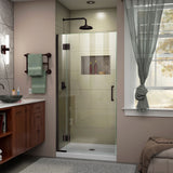 DreamLine Unidoor-X 32 in. W x 72 in. H Frameless Hinged Shower Door in Oil Rubbed Bronze