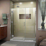 DreamLine Unidoor-X 47 1/2-48 in. W x 72 in. H Frameless Hinged Shower Door in Chrome
