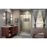 DreamLine Unidoor-X 35 1/2-36 in. W x 72 in. H Frameless Hinged Shower Door in Brushed Nickel