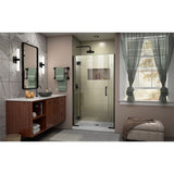 DreamLine Unidoor-X 38-38 1/2 in. W x 72 in. H Frameless Hinged Shower Door in Satin Black