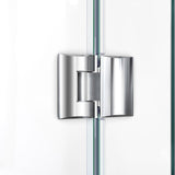 DreamLine Prism Plus 36 in. x 72 in. Frameless Neo-Angle Hinged Shower Enclosure in Chrome