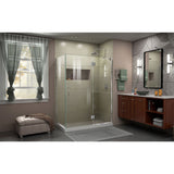 DreamLine Unidoor-X 47 3/8 in. W x 30 in. D x 72 in. H Frameless Hinged Shower Enclosure in Chrome