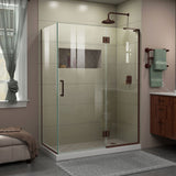 DreamLine Unidoor-X 48 3/8 in. W x 30 in. D x 72 in. H Frameless Hinged Shower Enclosure in Oil Rubbed Bronze