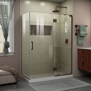 DreamLine Unidoor-X 48 3/8 in. W x 30 in. D x 72 in. H Frameless Hinged Shower Enclosure in Oil Rubbed Bronze
