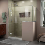 DreamLine Unidoor-X 60 in. W x 30 3/8 in. D x 72 in. H Frameless Hinged Shower Enclosure in Chrome