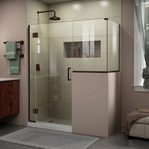 DreamLine Unidoor-X 59 in. W x 36 3/8 in. D x 72 in. H Frameless Hinged Shower Enclosure in Oil Rubbed Bronze