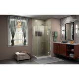 DreamLine Unidoor-X 34 3/8 W x 34 in. D x 72 in. H Frameless Hinged Shower Enclosure in Chrome