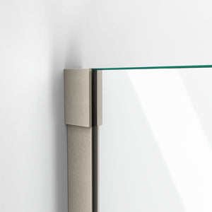 DreamLine Unidoor-X 56-56 1/2 in. W x 72 in. H Frameless Hinged Shower Door in Brushed Nickel