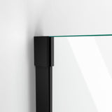 DreamLine Unidoor-X 59 1/2 in. W x 30 3/8 in. D x 72 in. H Frameless Hinged Shower Enclosure in Satin Black